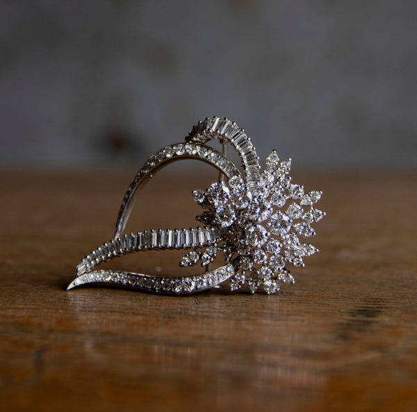 Diamond Spray Brooch