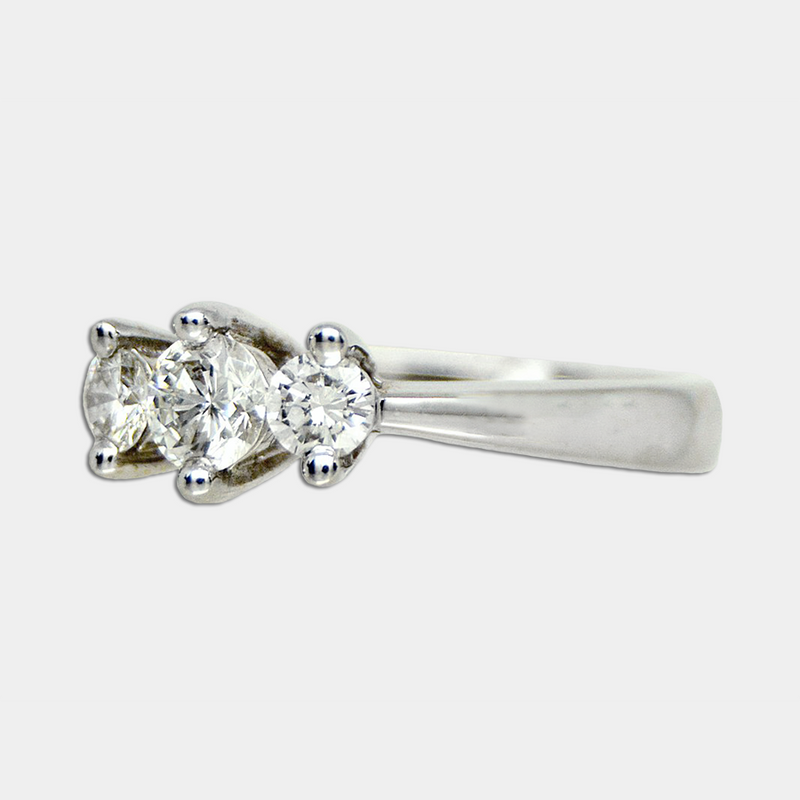 Elegant Three Diamond Ring