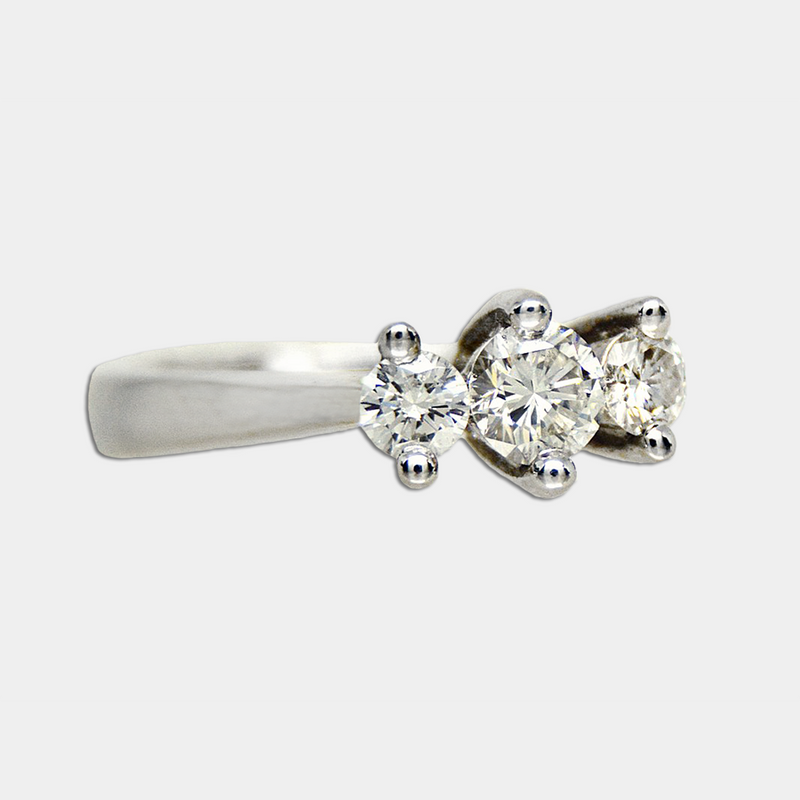 Elegant Three Diamond Ring