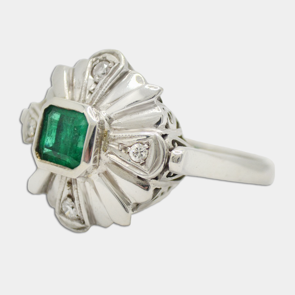 1 Carat Emerald Ring