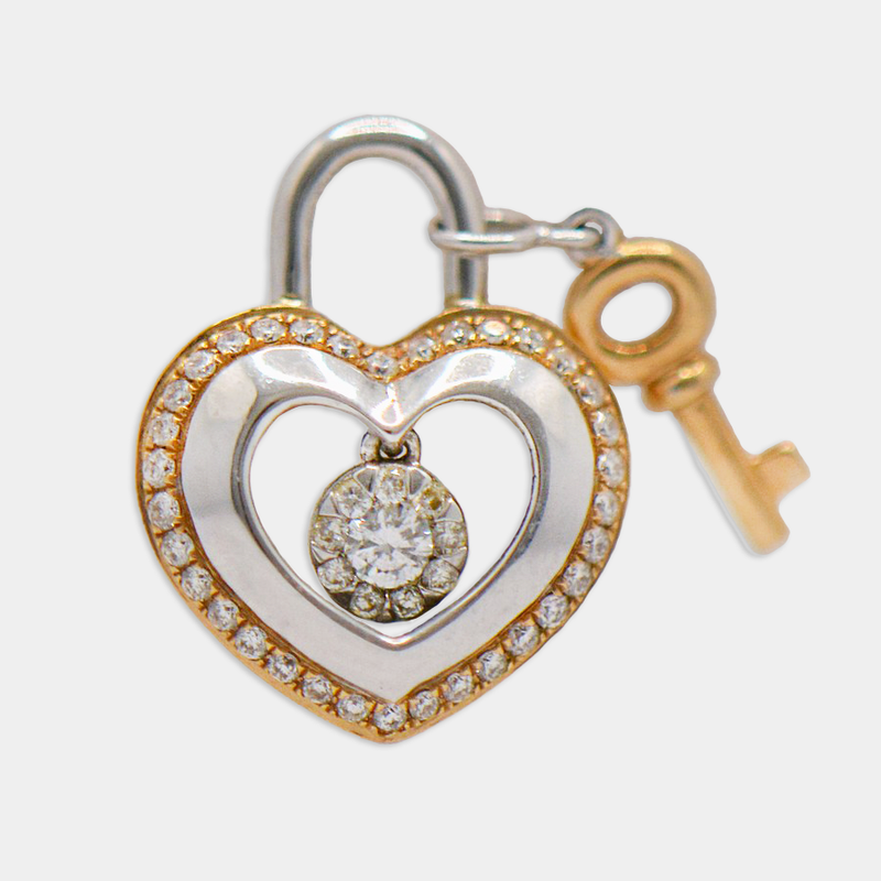 Heart Lock & Key Pendant