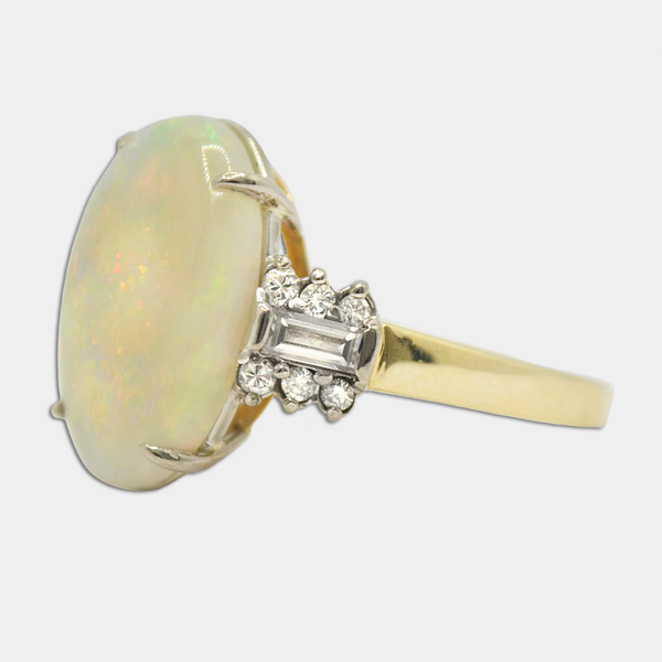 Opal & Diamond Ring