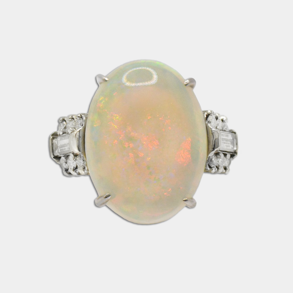 Opal & Diamond Ring