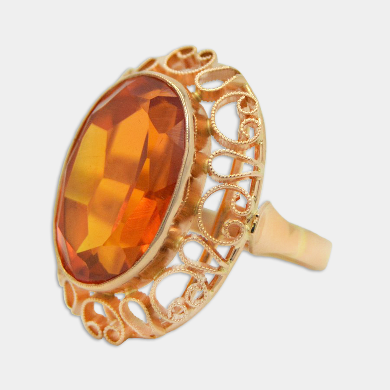 Orange Stone Ring