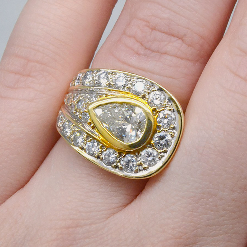 Pear Diamond Ring