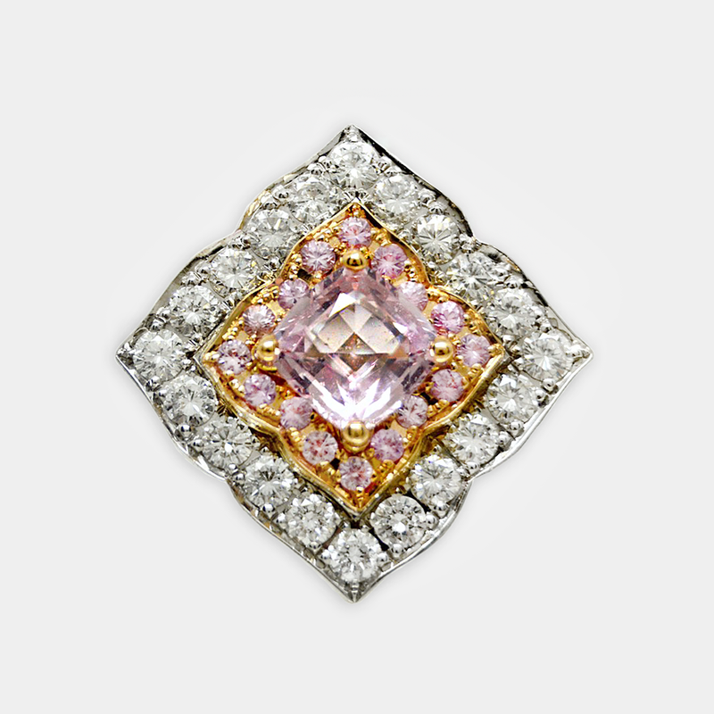 Pink Sapphire & Diamond Ring