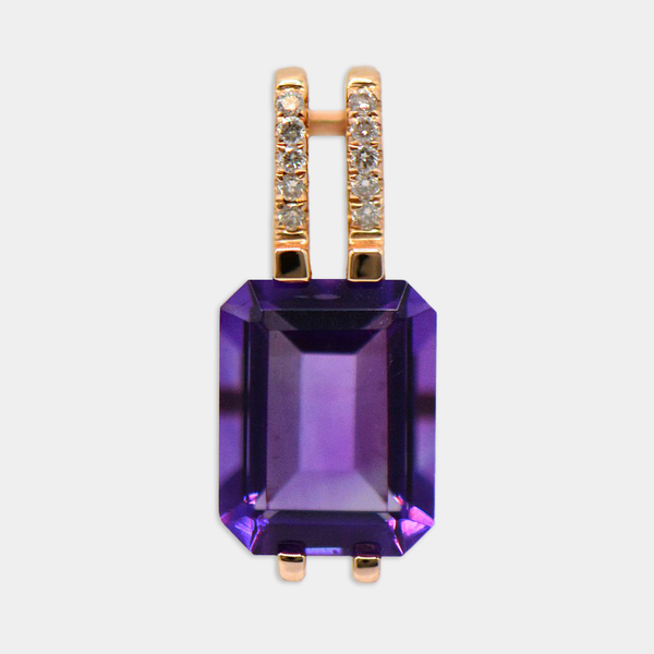 Amethyst & Rose Gold Pendant