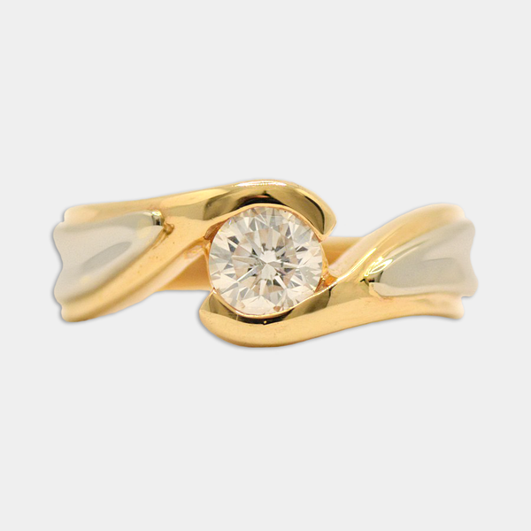 Half-Bezel Diamond Ring