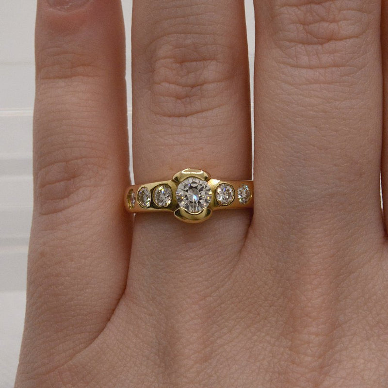 Studded Diamond Ring