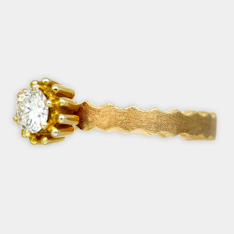 Gold-Studded Diamond Ring