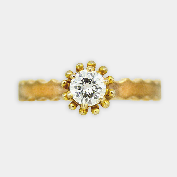 Gold-Studded Diamond Ring