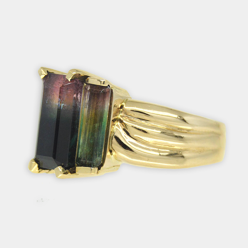 Watermelon Tourmaline Ring