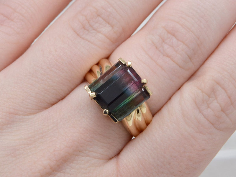 Watermelon Tourmaline Ring