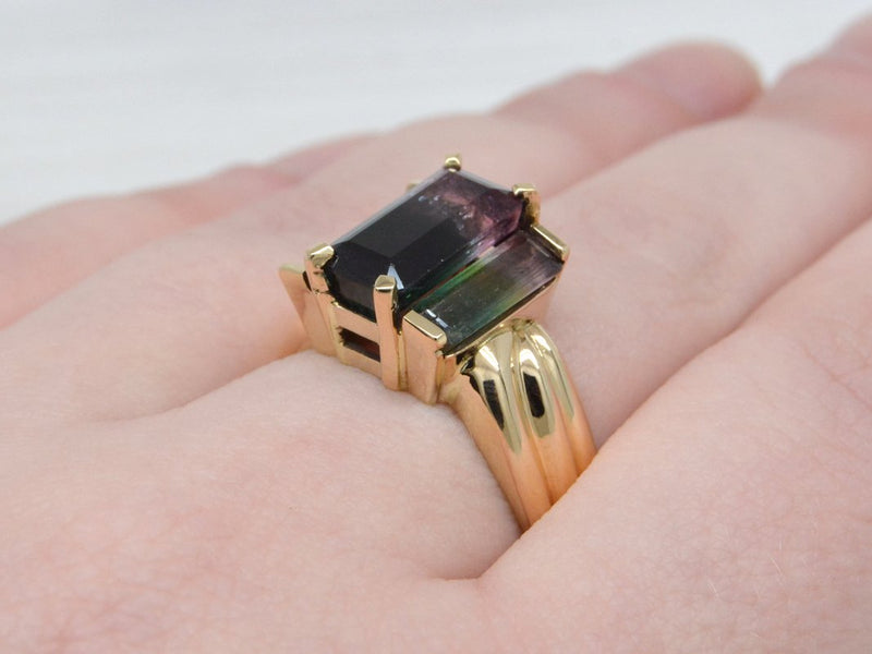 Watermelon Tourmaline Ring